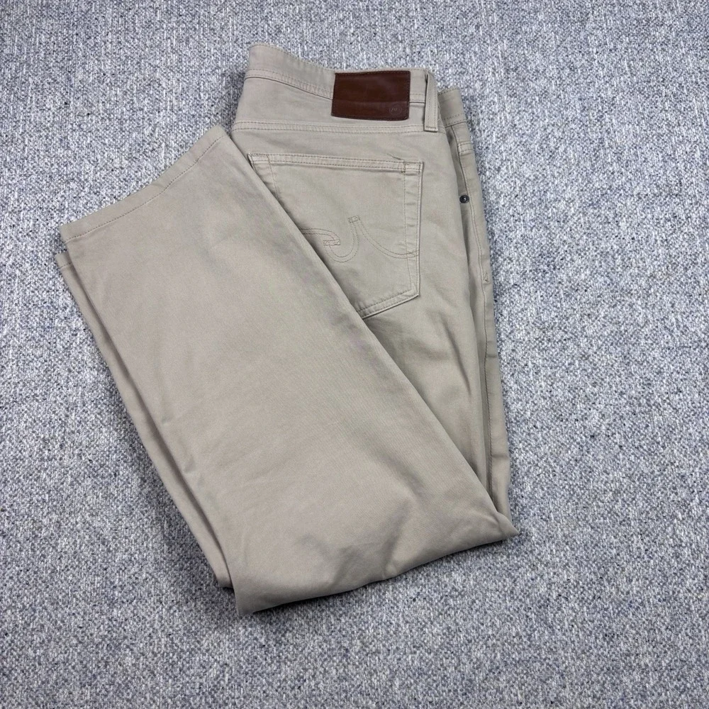 AG Adriano Goldschmied The Graduate Tailored Leg Khaki Chinos Mens 36x34